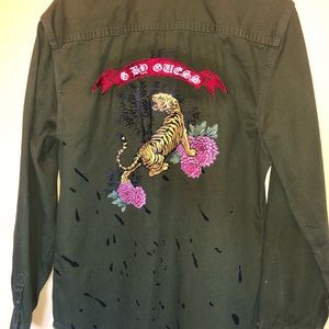 GUESS Men’s green long sleeve button up